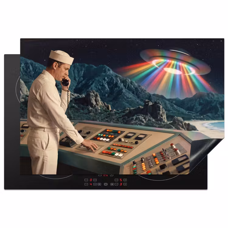 Inductie beschermer - Man - Controlekamer - Strand — 1