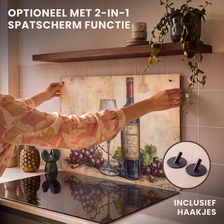 Inductie beschermer - Stilleven met Wijn en Druiven — 10