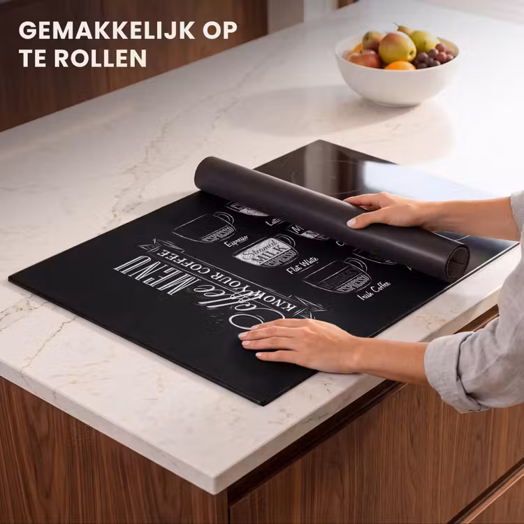 Inductie beschermer - Zwart-Wit Menukunst van Koffiespecialiteiten — 7