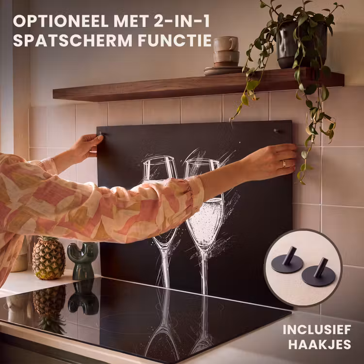 Inductie beschermer - Zwart-witte Toast — 10