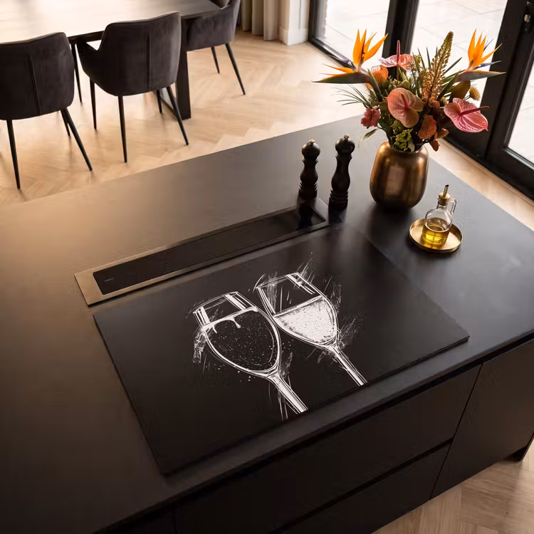 Inductie beschermer - Zwart-witte Toast — 5