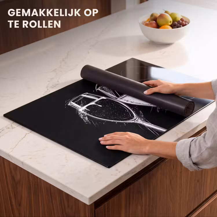 Inductie beschermer - Zwart-witte Toast — 7