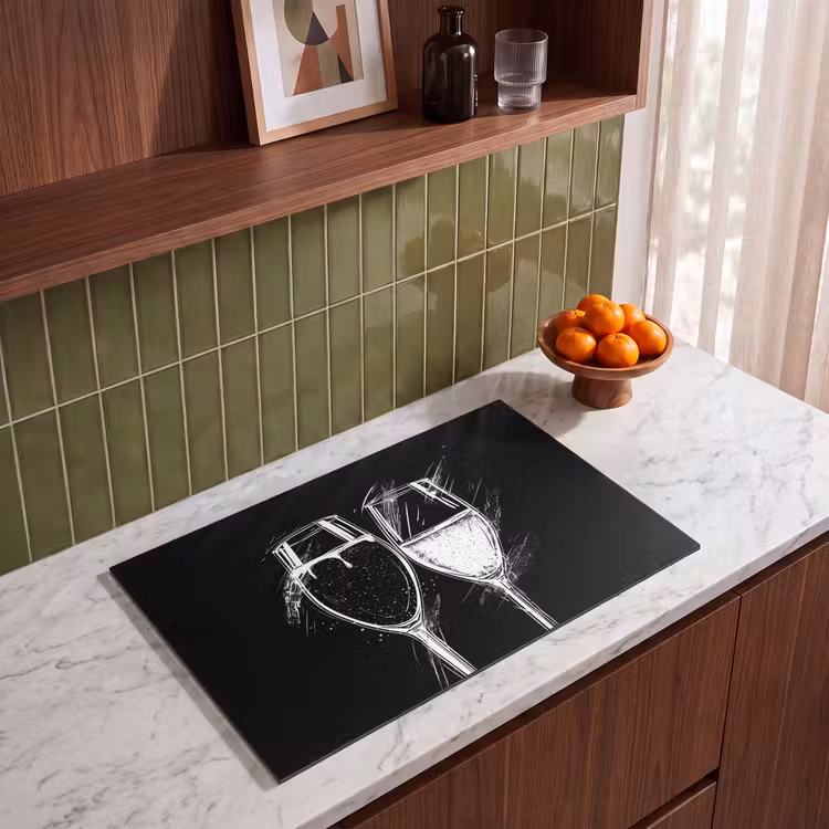 Inductie beschermer - Zwart-witte Toast — 8