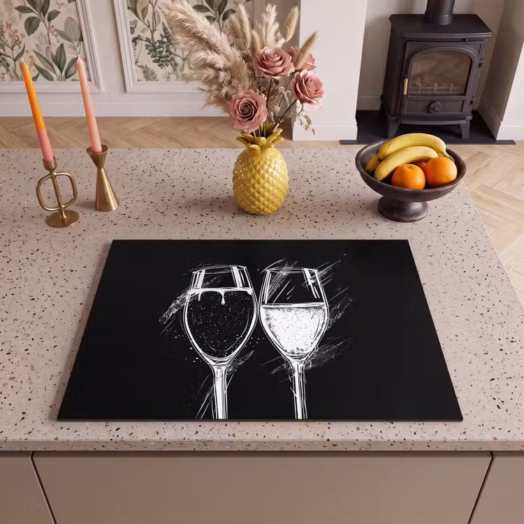 Inductie beschermer - Zwart-witte Toast — 2