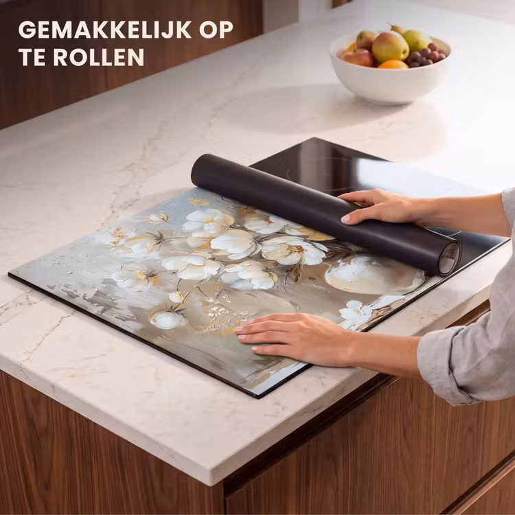 Inductie beschermer - Vaas - Bloemen - Kunst - Goud — 7