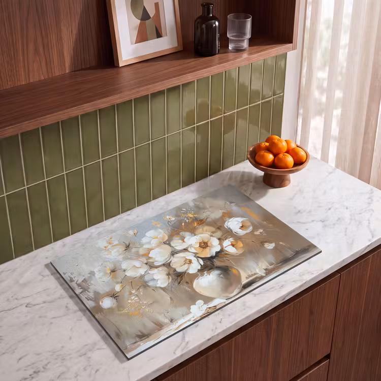 Inductie beschermer - Vaas - Bloemen - Kunst - Goud — 8