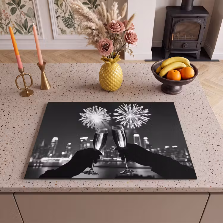 Inductie beschermer - Vuurwerk - Proosten - Skyline - Champagne — 2