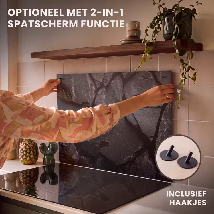 Inductie beschermer - Zwart - Stenen - Rots — 10