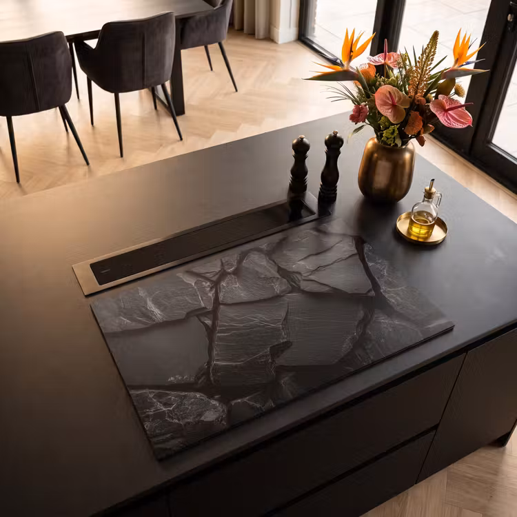Inductie beschermer - Zwart - Stenen - Rots — 5