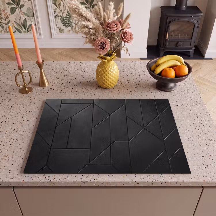 Inductie beschermer - Zwart - Geometrisch - Tegeltjes — 2