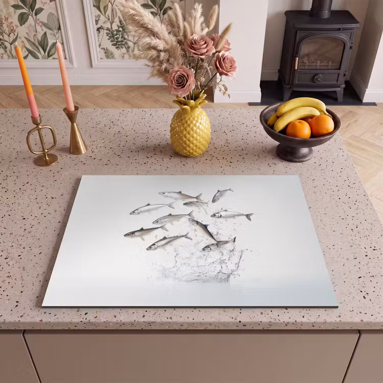 Inductie beschermer - Vissen - Water - Wit — 2