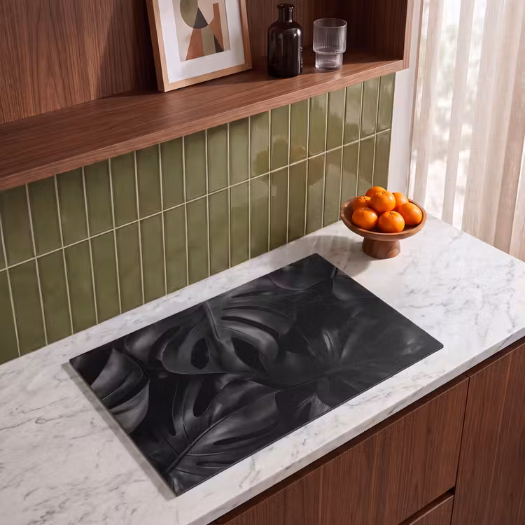 Inductie beschermer - Zwart - Monstera - Bladeren — 8