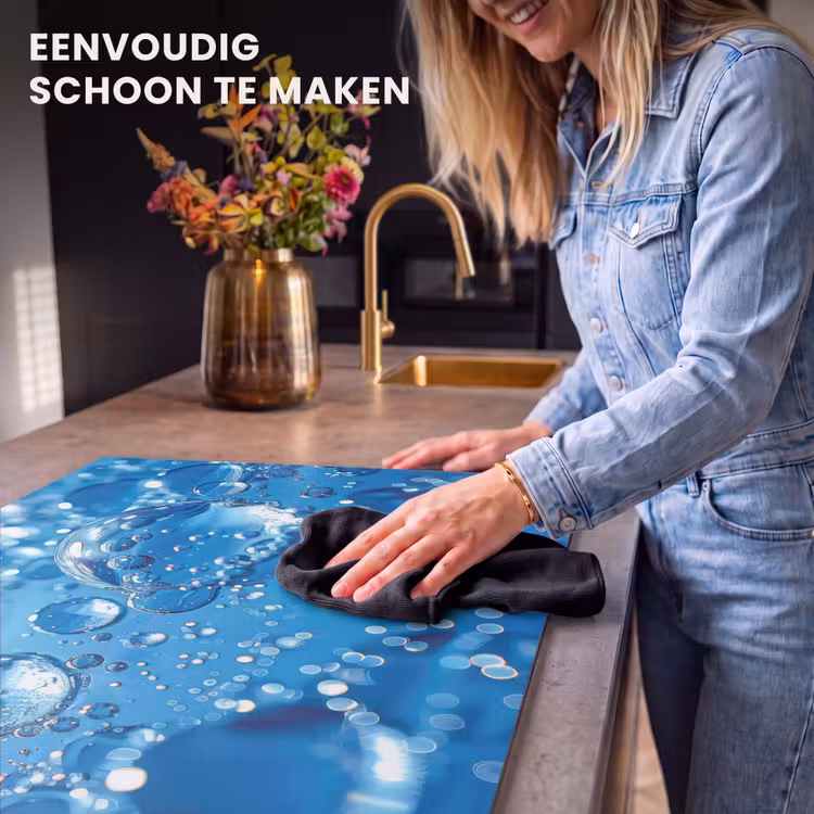 Inductie beschermer - Water - Blauw - Waterdruppel - Abstract — 6