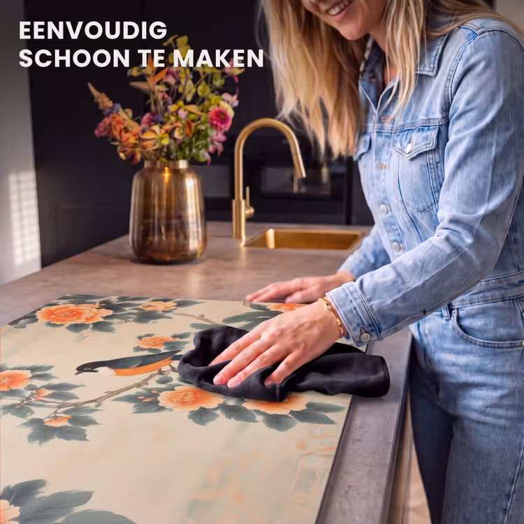 Inductie beschermer - Vogel - Tak - Bloemen - Oranje — 6