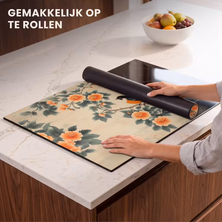 Inductie beschermer - Vogel - Tak - Bloemen - Oranje — 7