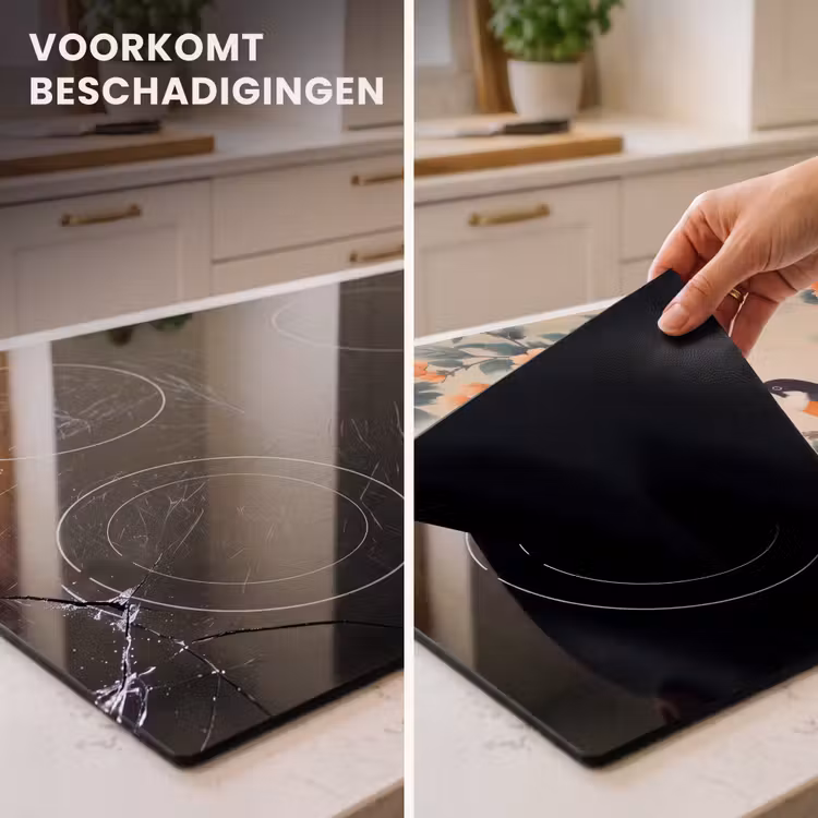 Inductie beschermer - Vogel - Tak - Bloemen - Oranje — 3