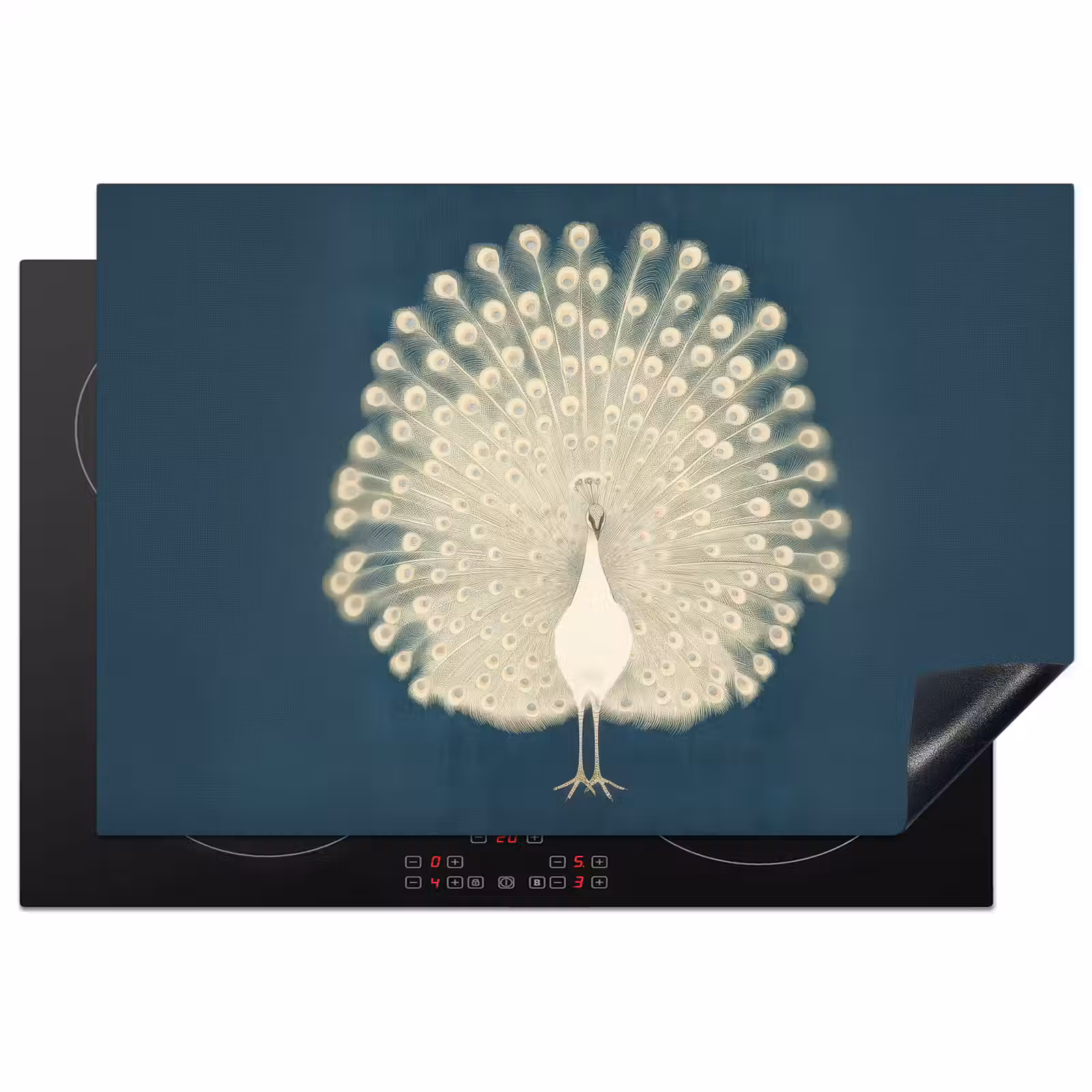 Inductie beschermer - Vogel - Blauw - Vintage — 1