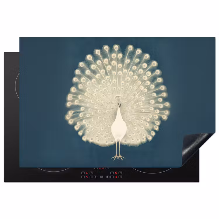 Inductie beschermer - Vogel - Blauw - Vintage — 1