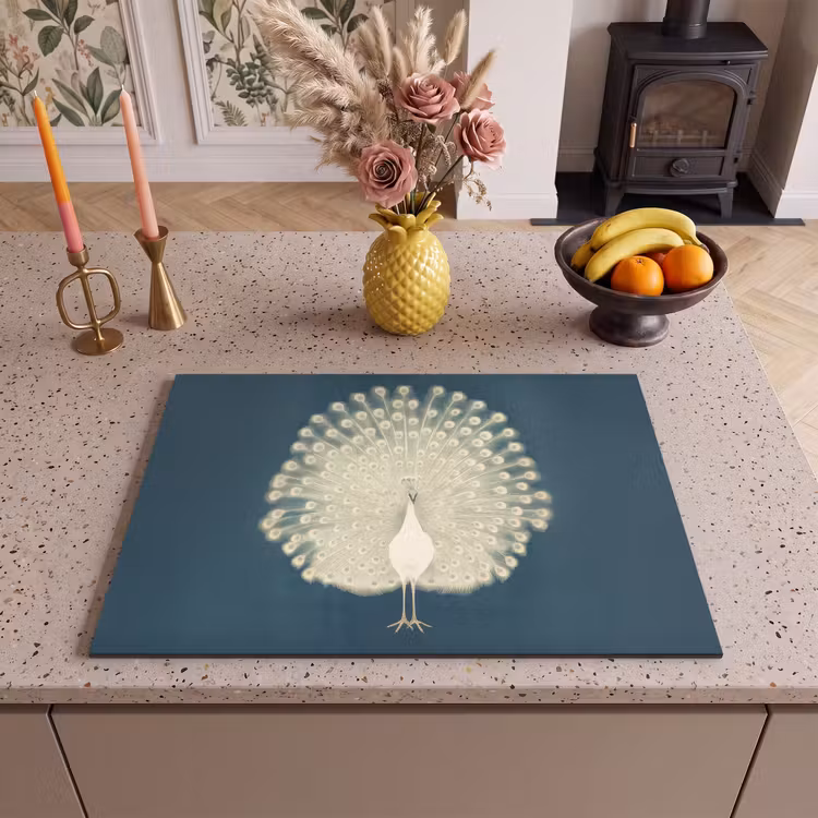 Inductie beschermer - Vogel - Blauw - Vintage — 2