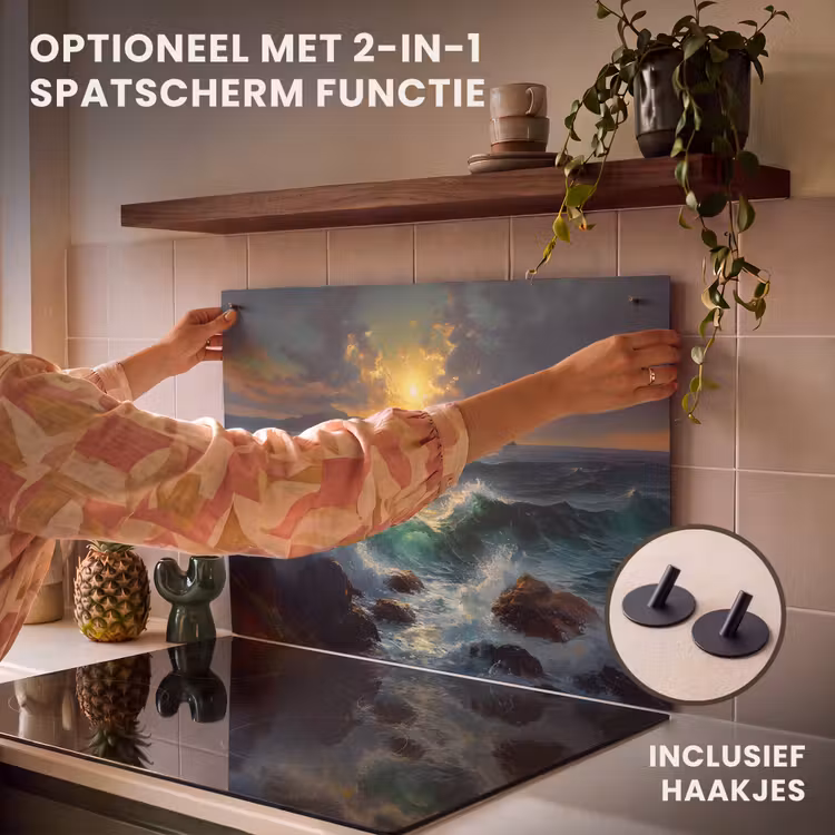 Inductie beschermer - Zee - Zon - Golven - Rotsen — 10