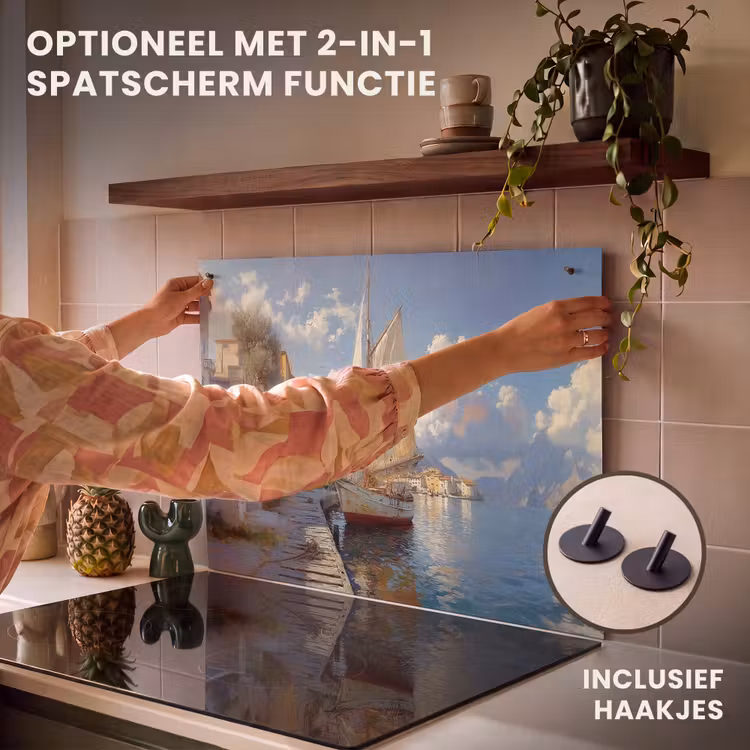 Inductie beschermer - Zeilschip - Huizen - Kade - Zee — 10