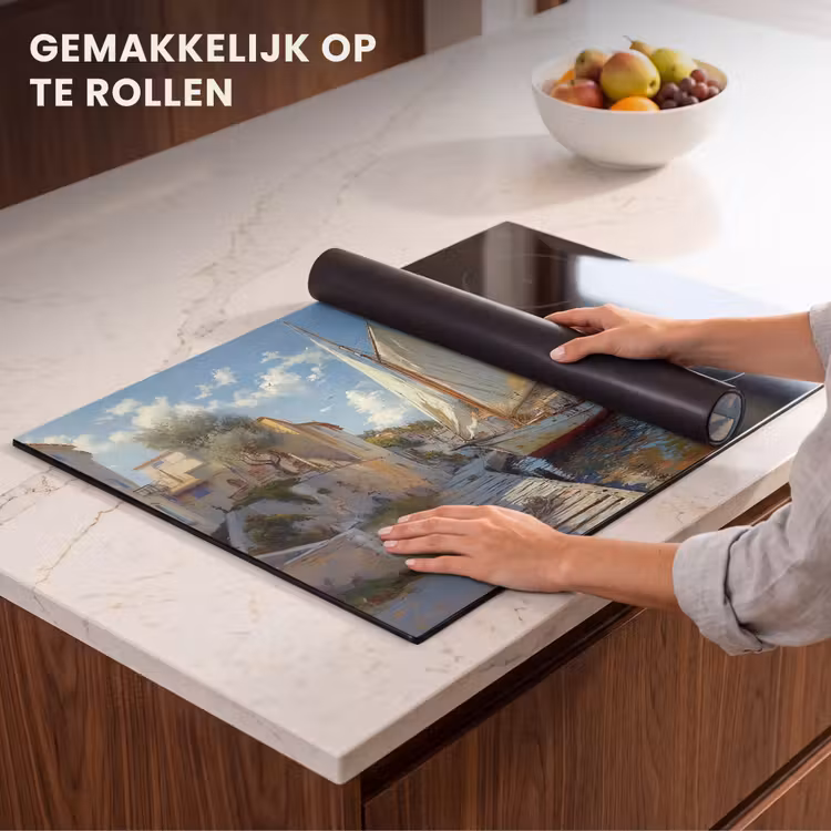 Inductie beschermer - Zeilschip - Huizen - Kade - Zee — 7