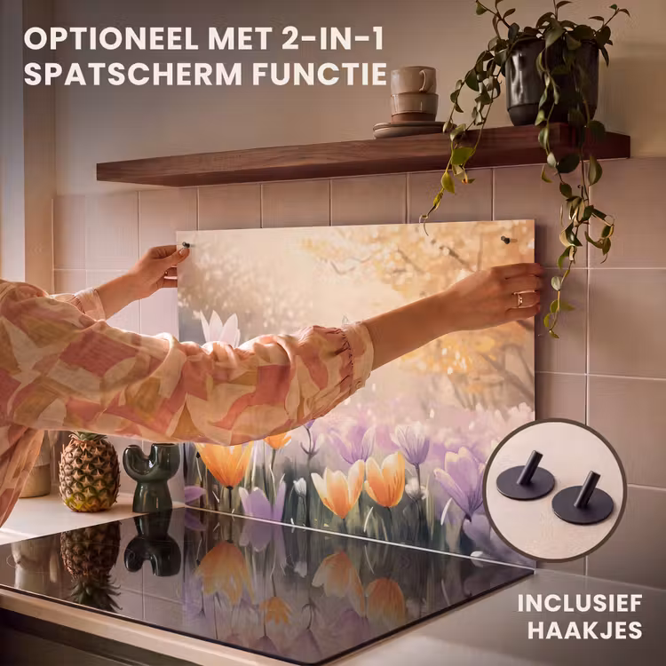 Inductie beschermer - Viooltjes - bij - Zonlicht — 10
