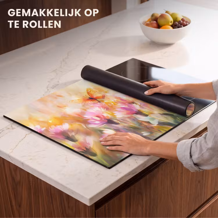 Inductie beschermer - Vlinders - Oranje - Bloemen — 7