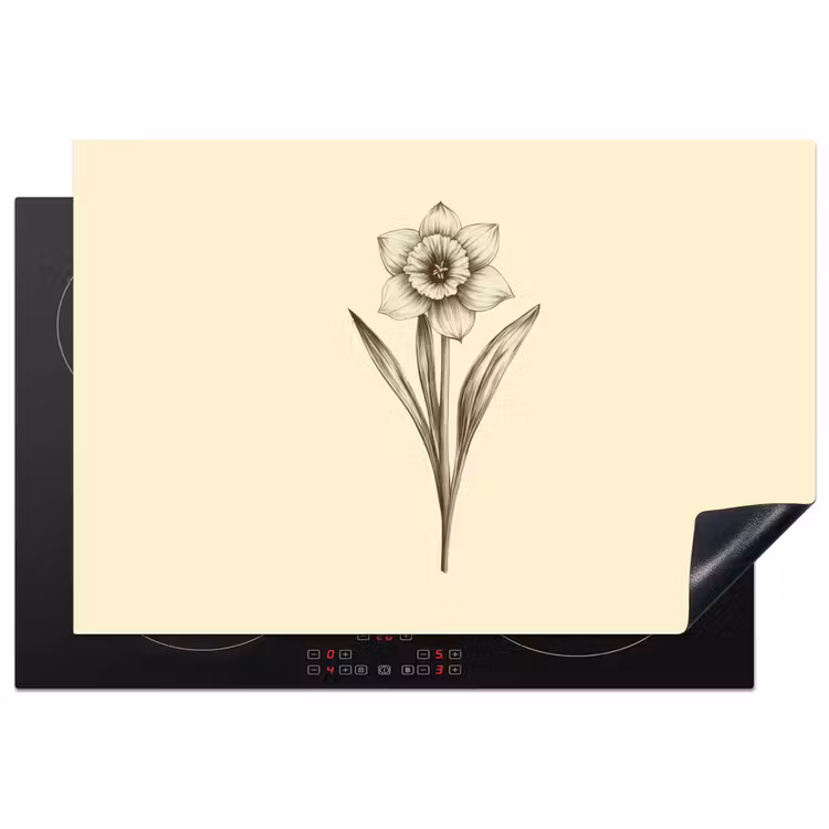 Inductie beschermer - Zwart - Narcis - Illustratie — 1