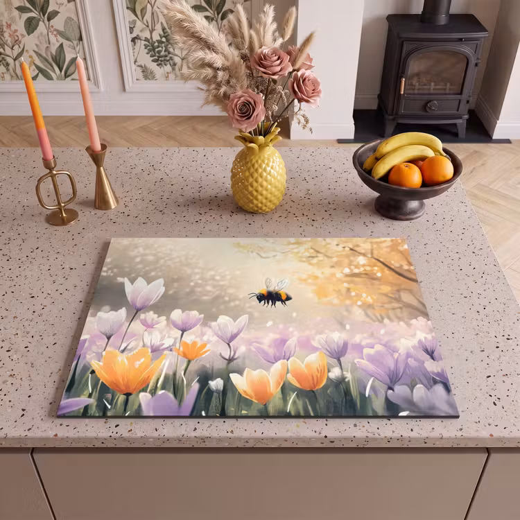 Inductie beschermer - Viooltjes - bij - Zonlicht — 2