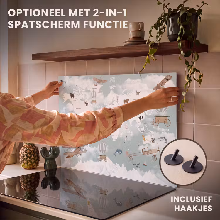 Inductie beschermer - Wereldkaart - Kind - Vliegtuig — 10