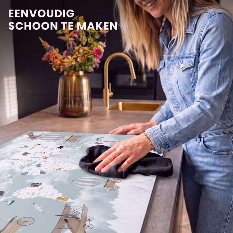 Inductie beschermer - Wereldkaart - Kind - Vliegtuig — 6