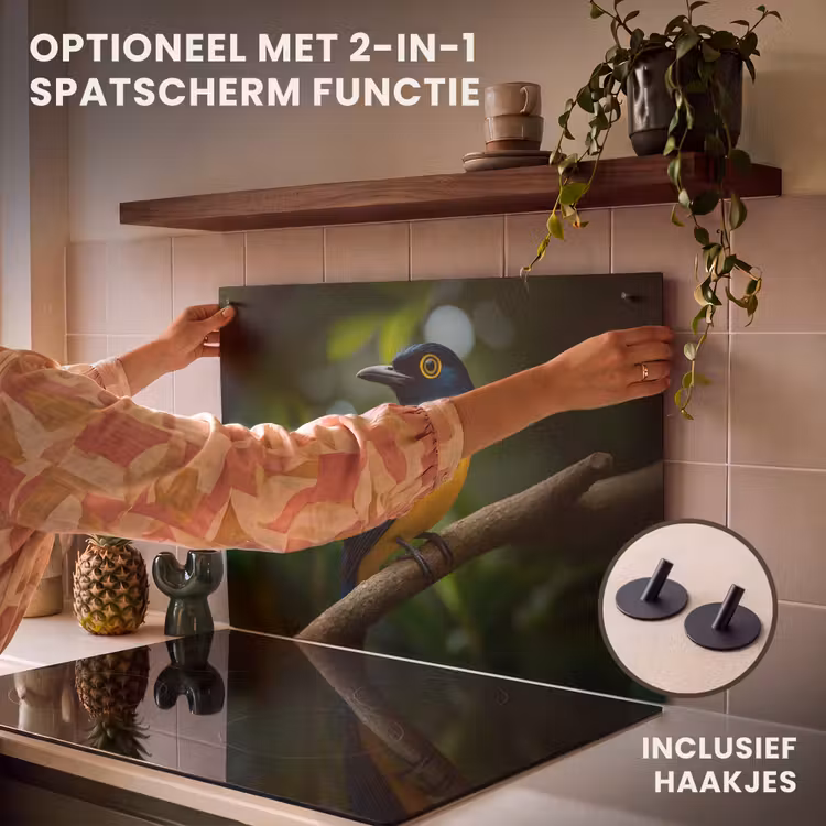 Inductie beschermer - Vogel - Tak - Geel - Bladeren — 10