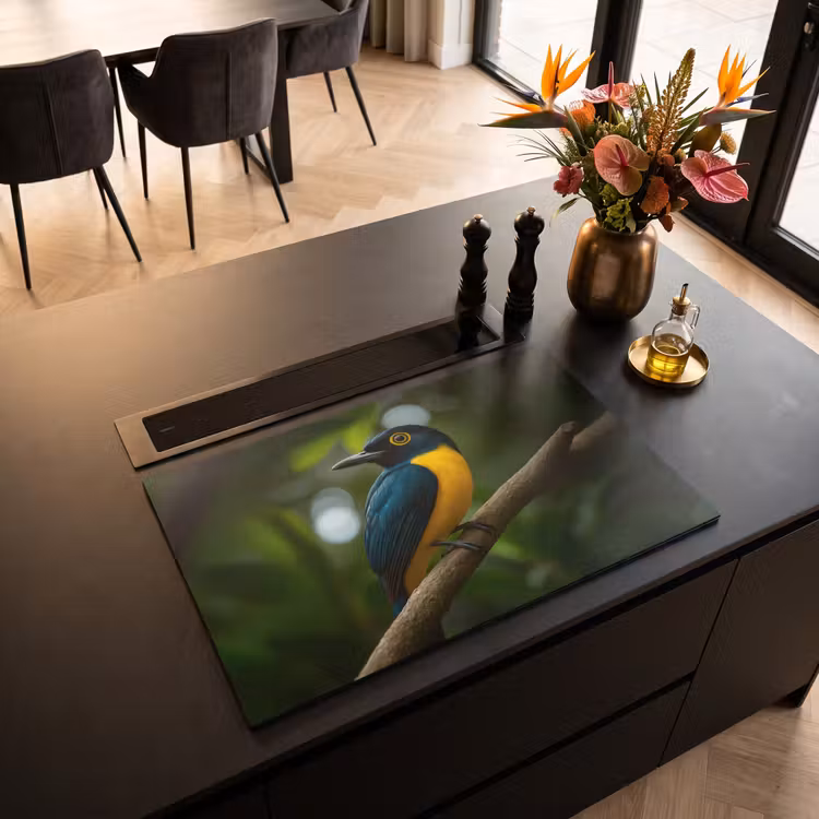 Inductie beschermer - Vogel - Tak - Geel - Bladeren — 5