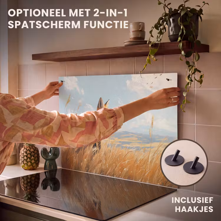 Inductie beschermer - Vos - Gras - Wolken - Oranje — 10