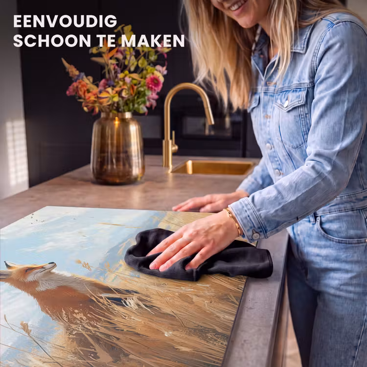 Inductie beschermer - Vos - Gras - Wolken - Oranje — 6