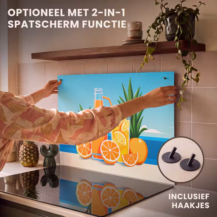 Inductie beschermer - Sinaasappels - Ijsblokjes - Zee - Illustratie — 10