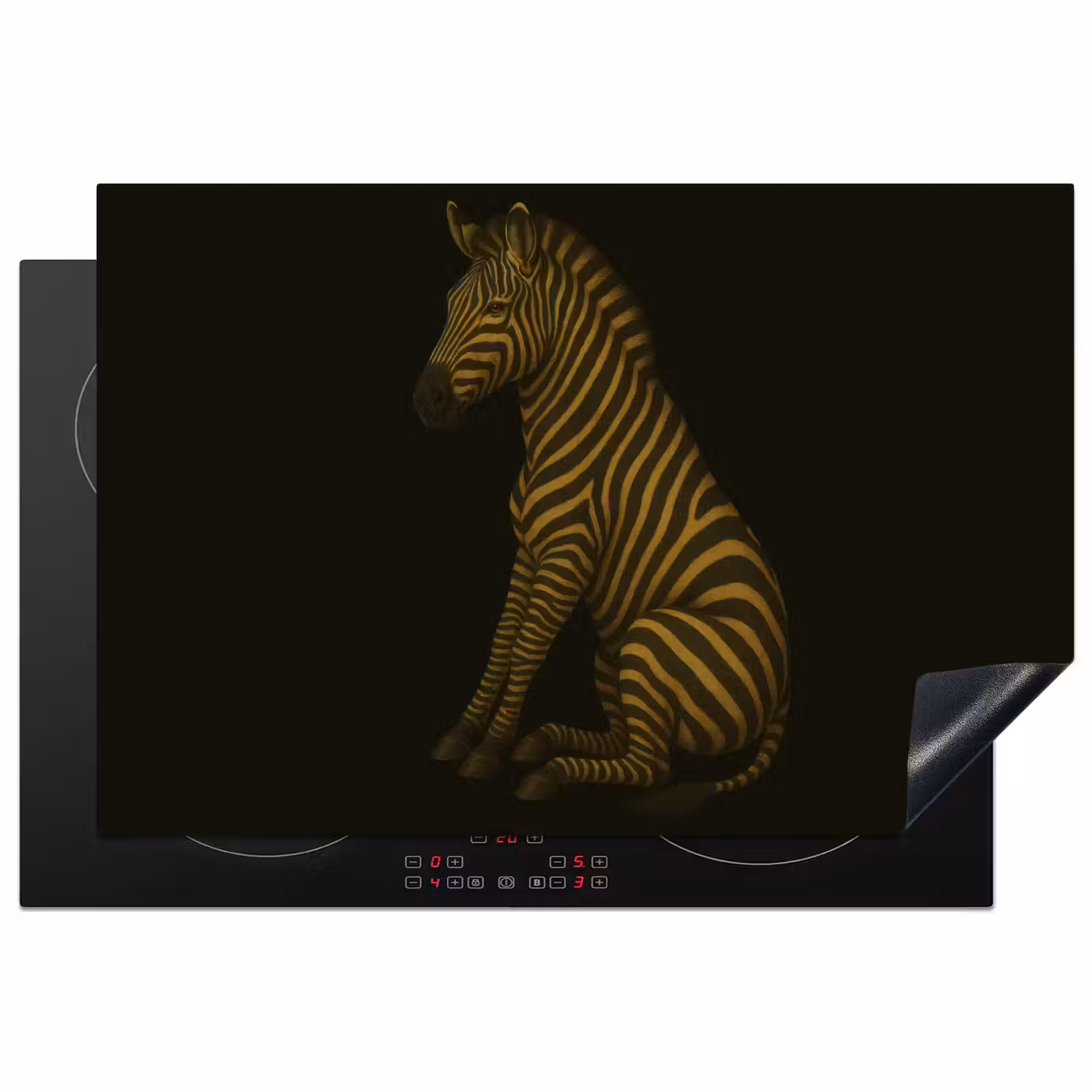 Inductie beschermer - Zebra - Strepen - Goud — 1