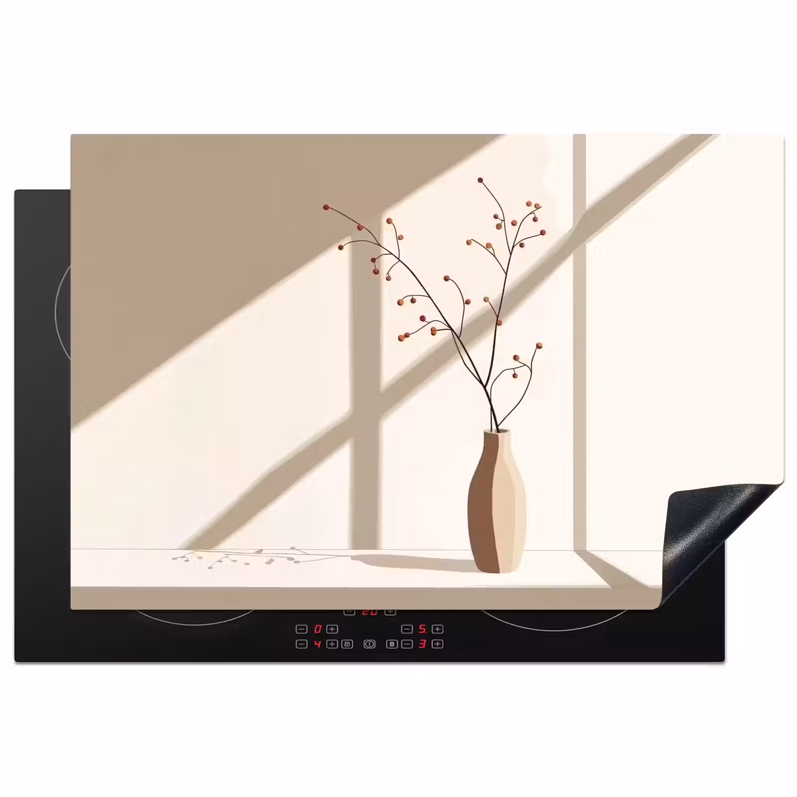 Inductie beschermer - Vaas - Takken - Bessen - Minimalistisch — 1