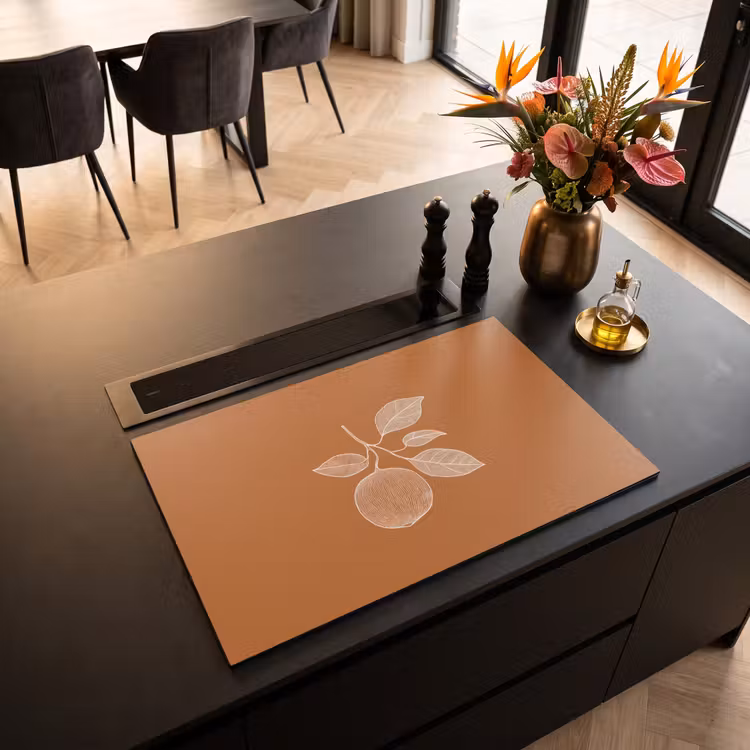 Inductie beschermer - Sinaasappel - Getekend - Bladeren - Bruin — 5
