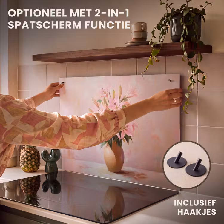 Inductie beschermer - Vaas - Bloemen - Roze — 10