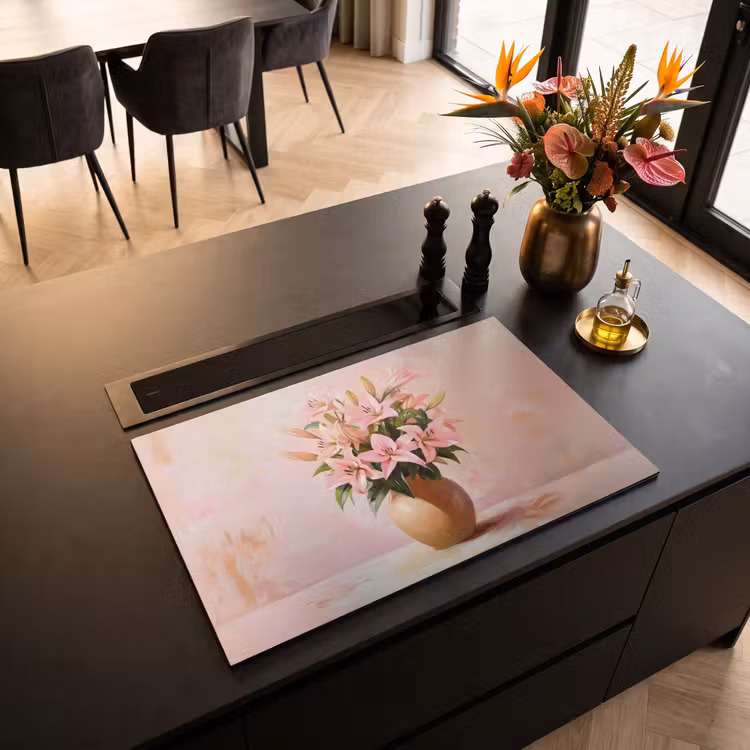 Inductie beschermer - Vaas - Bloemen - Roze — 5