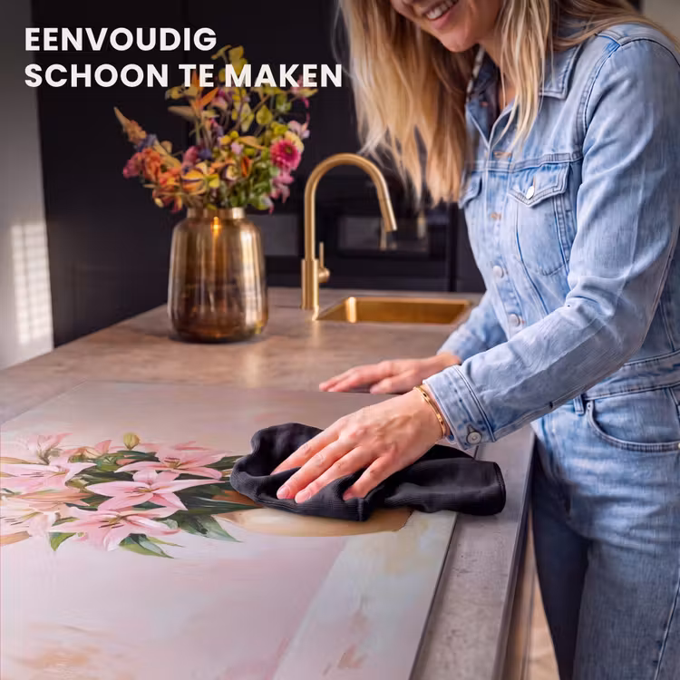 Inductie beschermer - Vaas - Bloemen - Roze — 6