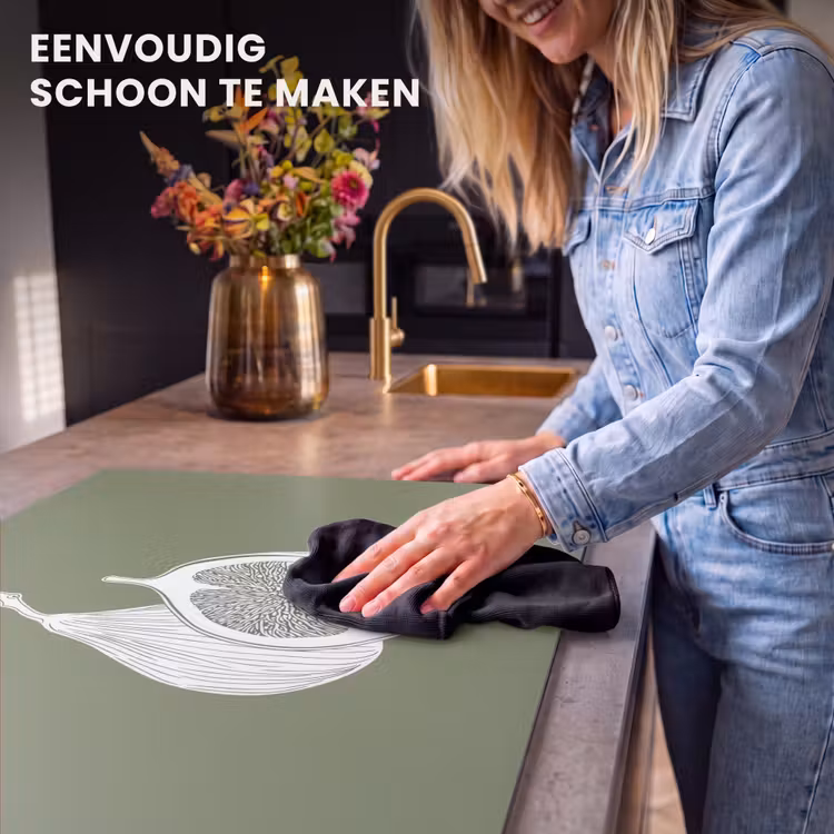 Inductie beschermer - Vijgen - Minimalistisch - Getekend - Mosgroen — 6
