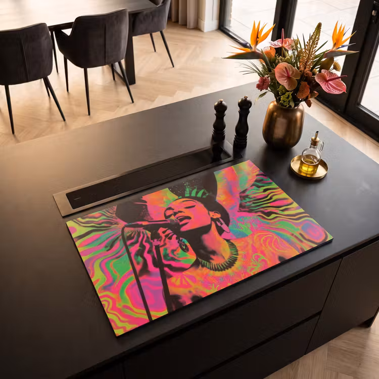 Inductie beschermer - Vrouw - Microfoon - Neon — 5