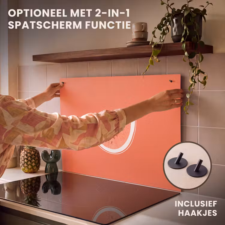 Inductie beschermer - Watermeloen - Lijnen - Koraalrood — 10