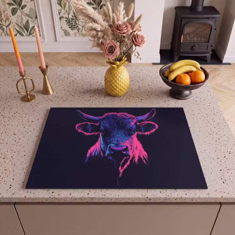 Inductie beschermer - Stier - Neon - Zwart - Kleur — 2