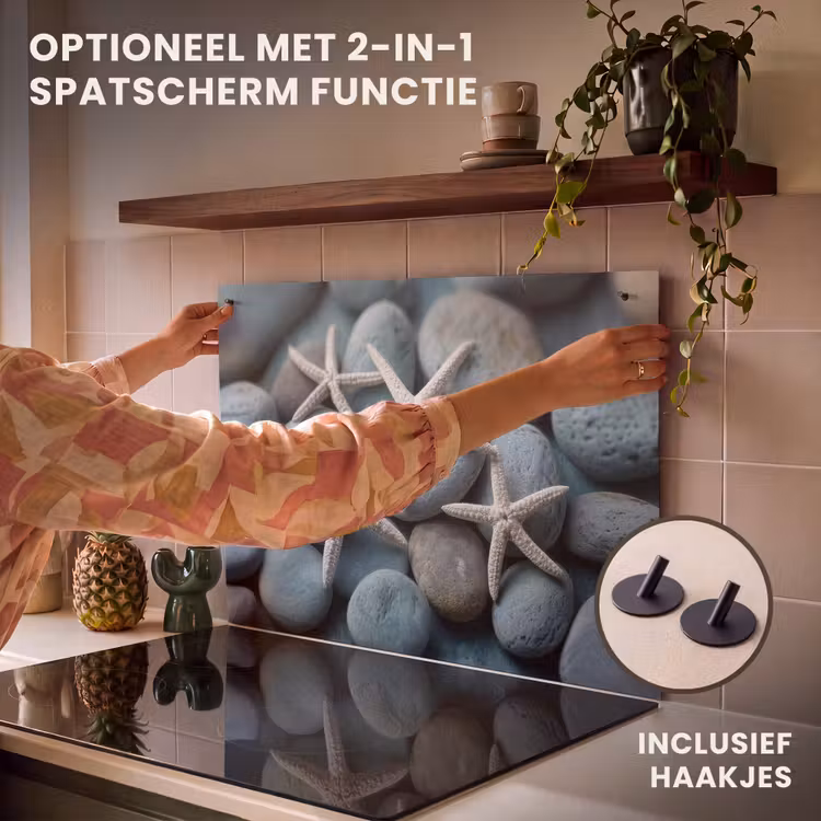 Inductie beschermer - Zeesterren - Stenen - Wit — 10