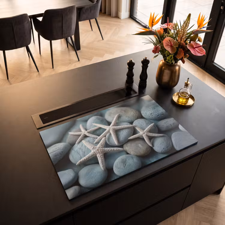 Inductie beschermer - Zeesterren - Stenen - Wit — 5