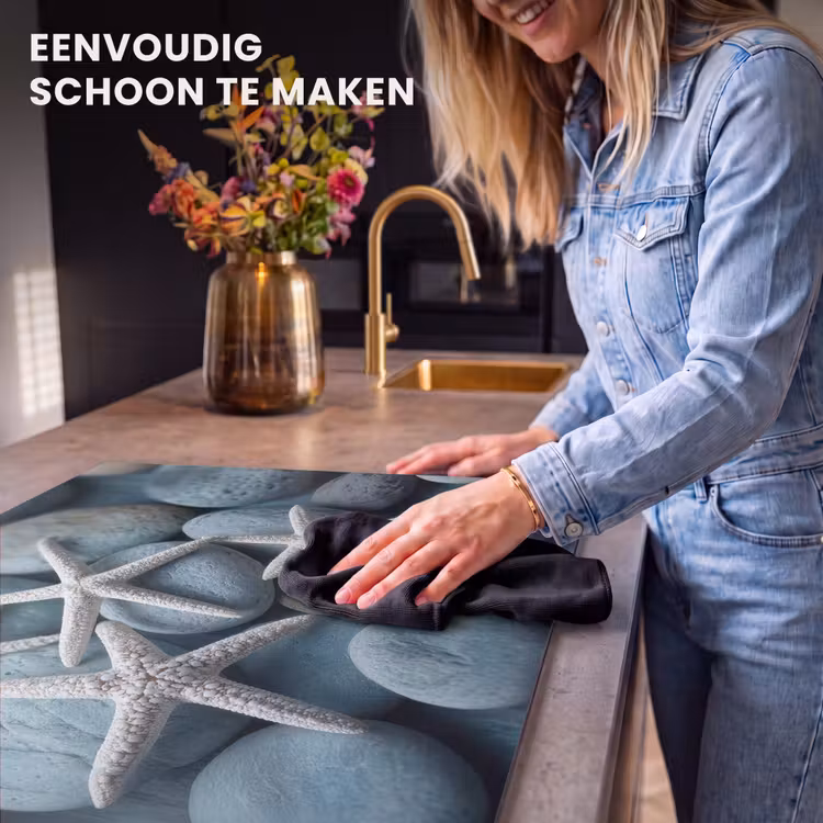 Inductie beschermer - Zeesterren - Stenen - Wit — 6